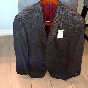 NWT HART SCHAFFNER MARX MENS Blue Chicago Style Sport Coat Blazer 42L Lo…